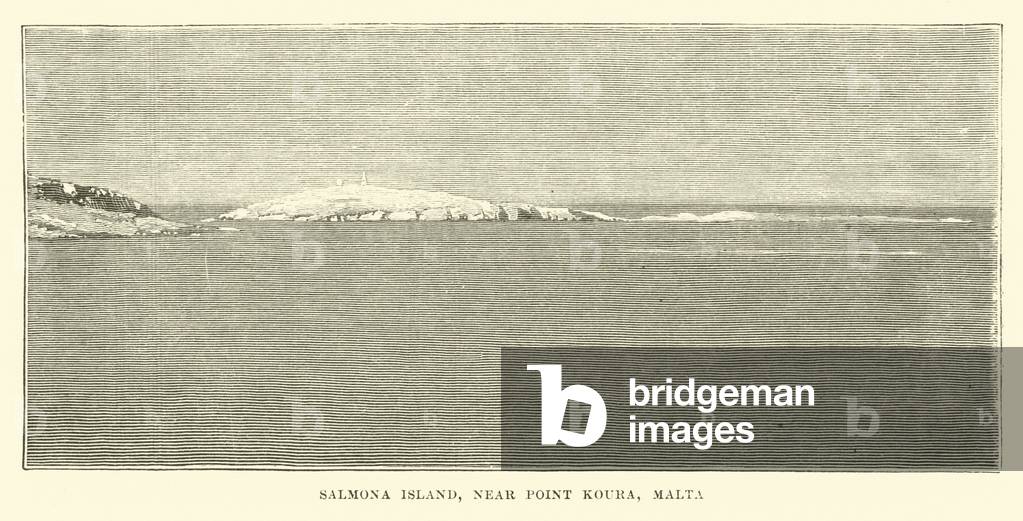Salmona Island, near Point Koura, Malta (engraving)