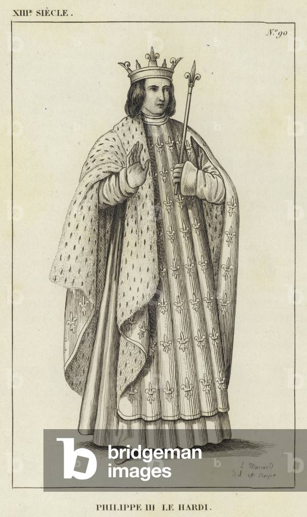 XIII Siecle, Philippe III le Hardi (engraving)