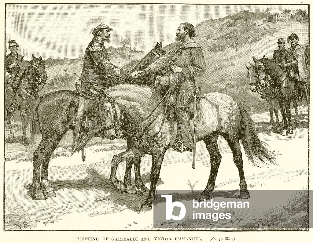 Meeting of Garibaldi and Victor Emmanuel (engraving)