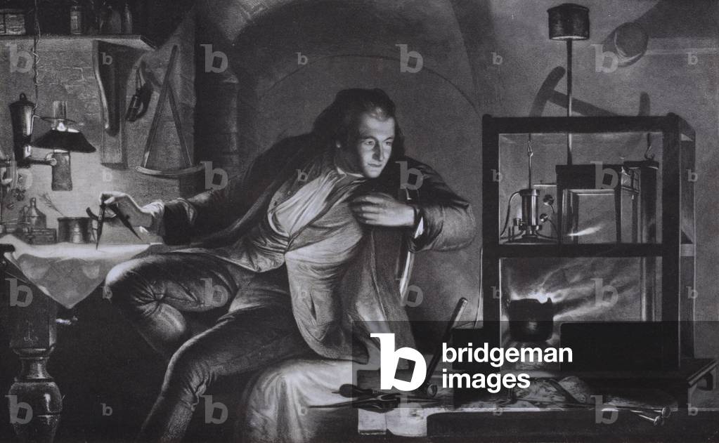 James Watt and the Steam Engine (litho)
