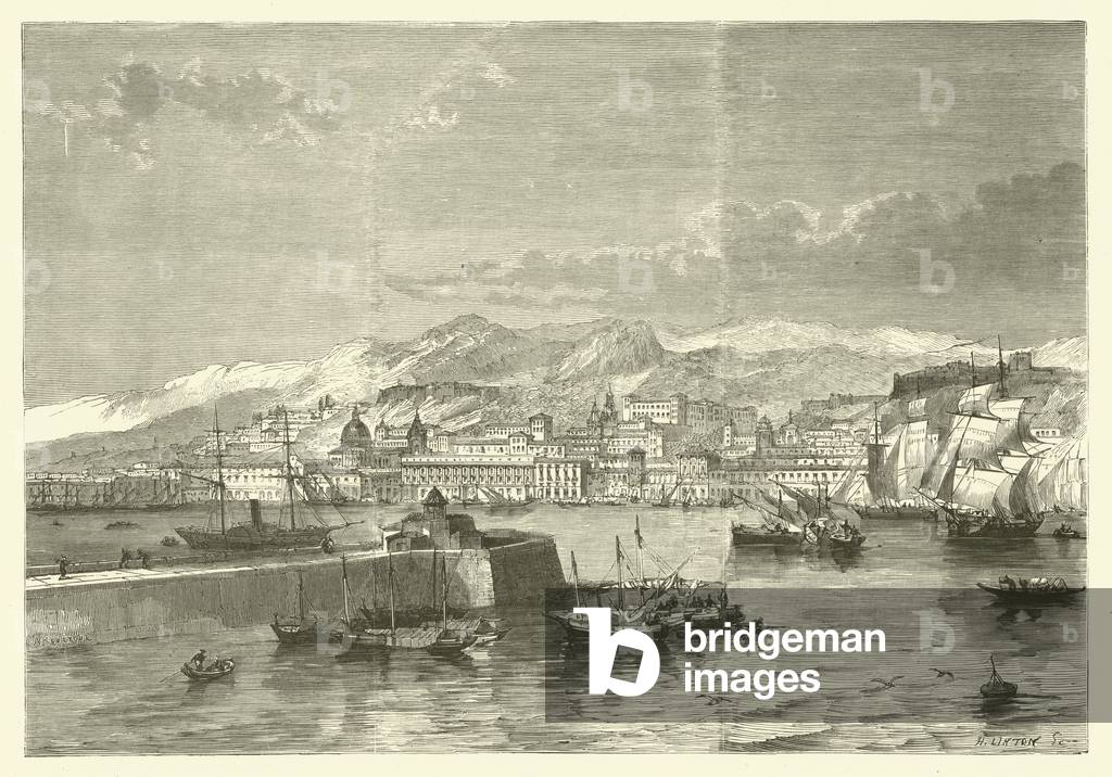 View of Messina, Sicily (engraving)