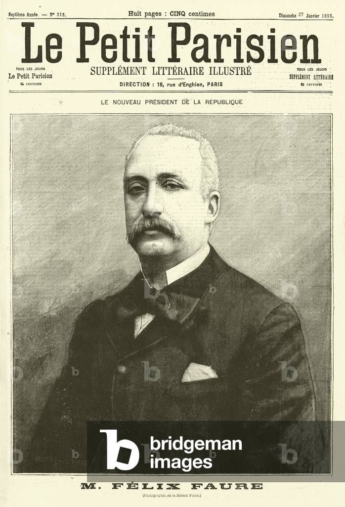 Felix Faure, new President of France (engraving)