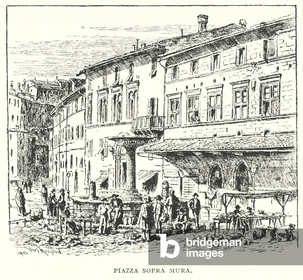 Piazza Sopra Mura (litho)