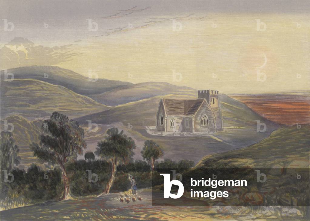 St Mary, Brook, Isle of Wight (colour litho)