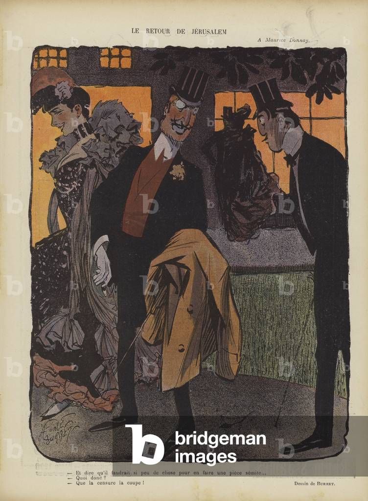 Illustration for Le Rire (colour litho)