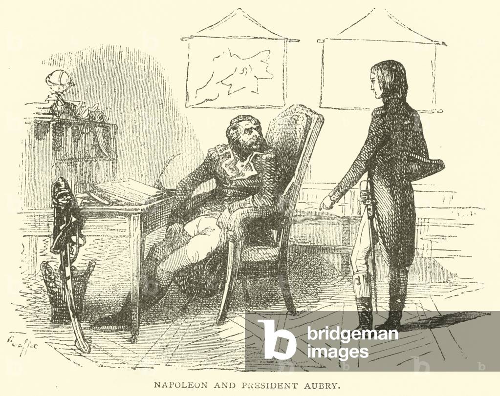 Napoleon and President Aubry (engraving)
