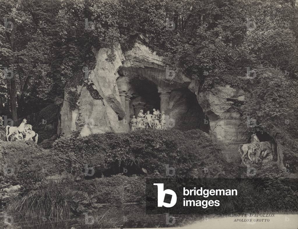 Versailles: Grotte D'Apollon; Apollo's Grotto (b/w photo)
