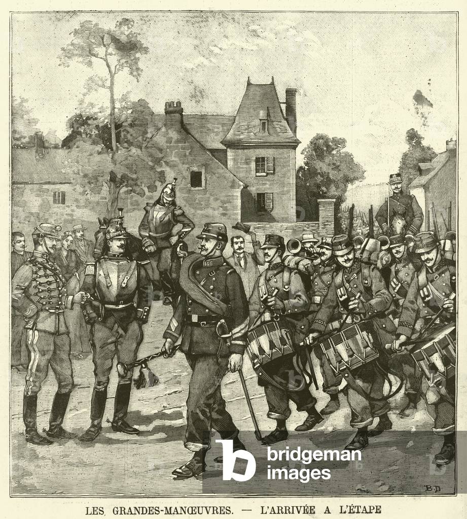 Grand manoeuvres of the French Army (engraving)