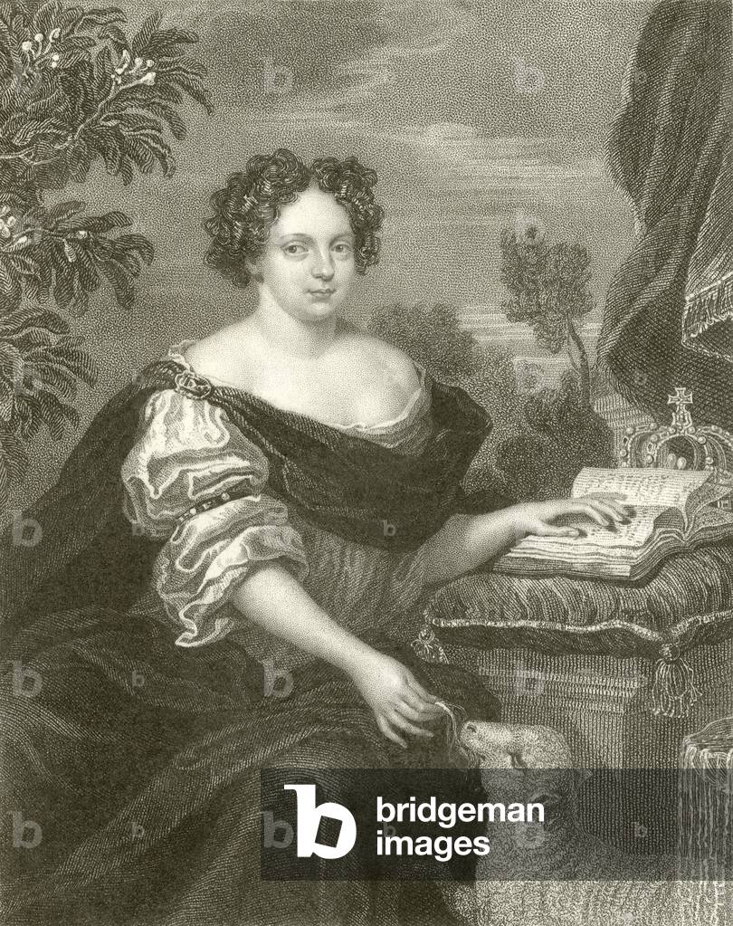 Catherine of Braganza. Queen of Charles the Second (engraving)