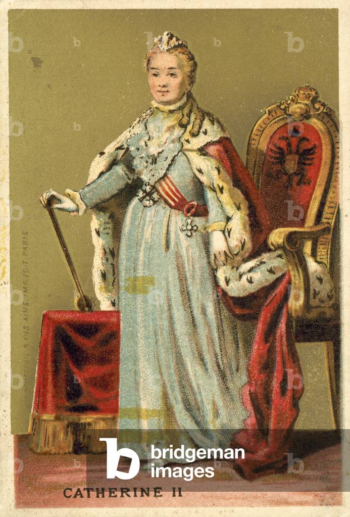 Catherine the Great, Empress of Russia (chromolitho)