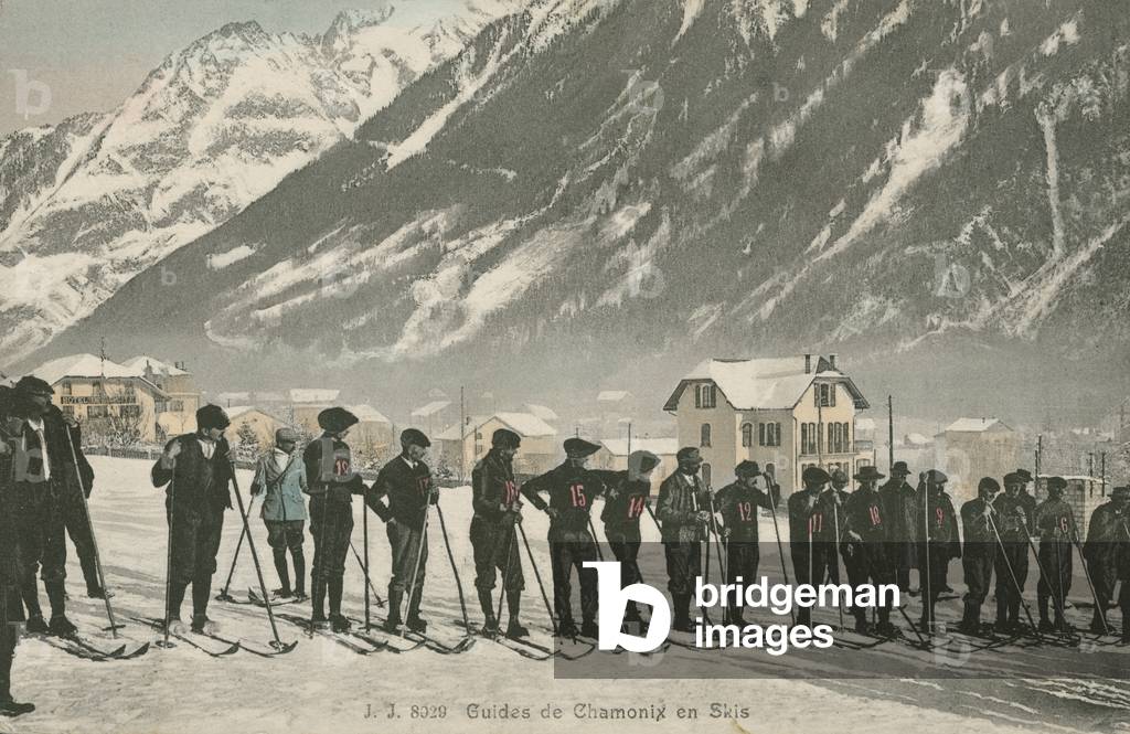Ski Instructors at Chamonix (colour photo)