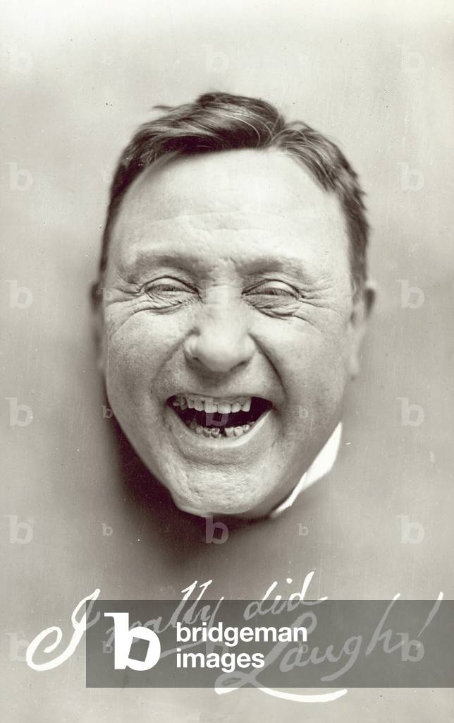 I really did laugh (b/w photo)