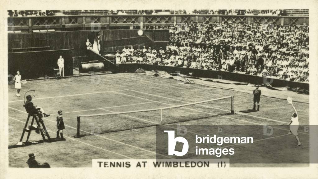 Tennis at Wimbledon (b/w photo)
