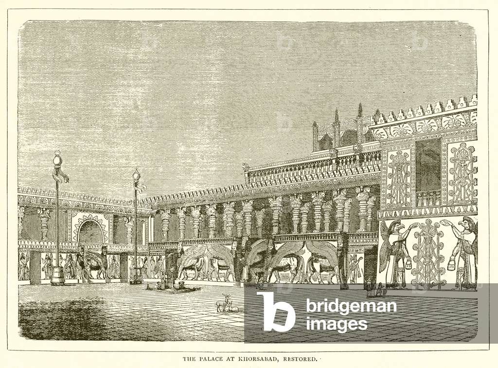 The Palace at Khorsabad, restored (engraving)
