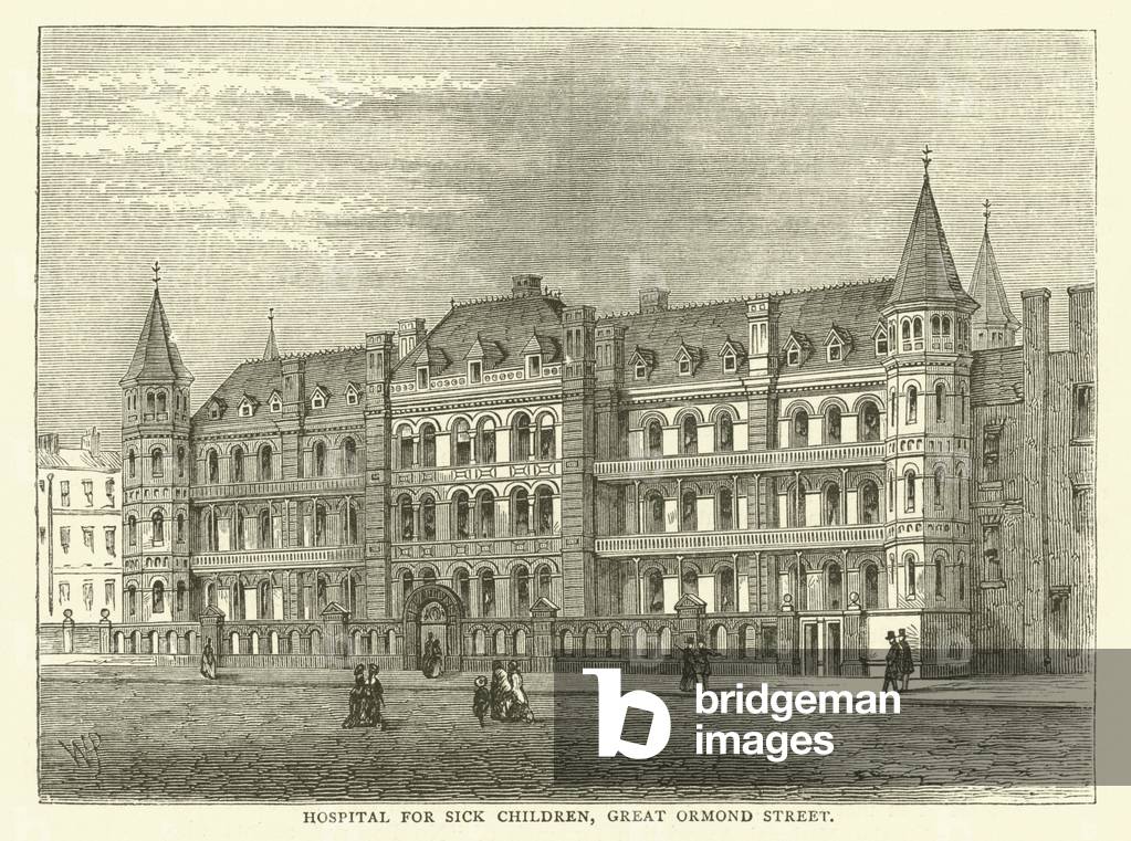 Hospital for sick children, Great Ormond Street (engraving)