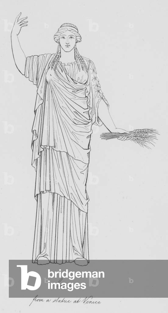 Ceres, from a statue at Venice (engraving)