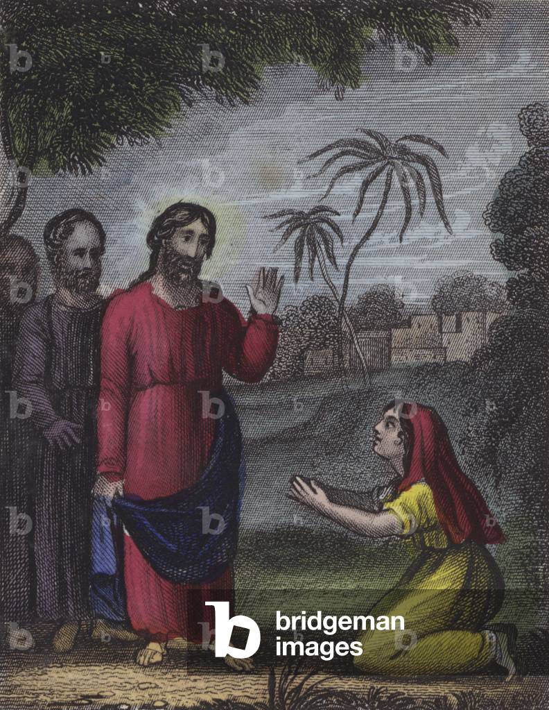 Illustration for Scripture History for the Improvement of Youth, c.1850 (coloured engraving)