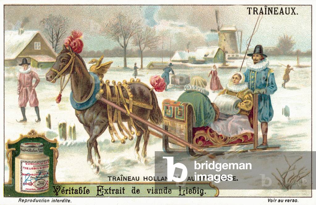 Dutch sleigh of the 17th Century (chromolitho)