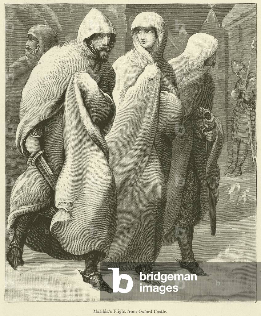 Matilda's Flight from Oxford Castle (engraving)