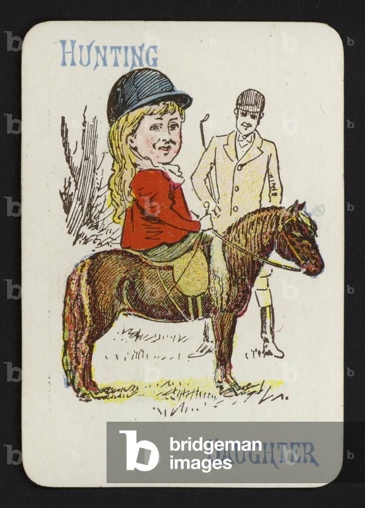 Playing card: Hunting, Daughter (colour litho)