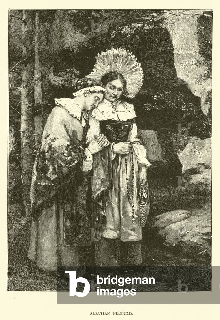 Alsatian pilgrims (engraving)