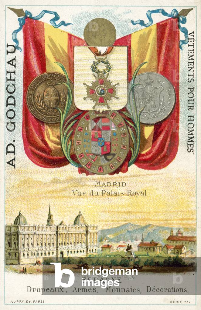 View of the Royal Palace, Madrid, Spain (chromolitho)