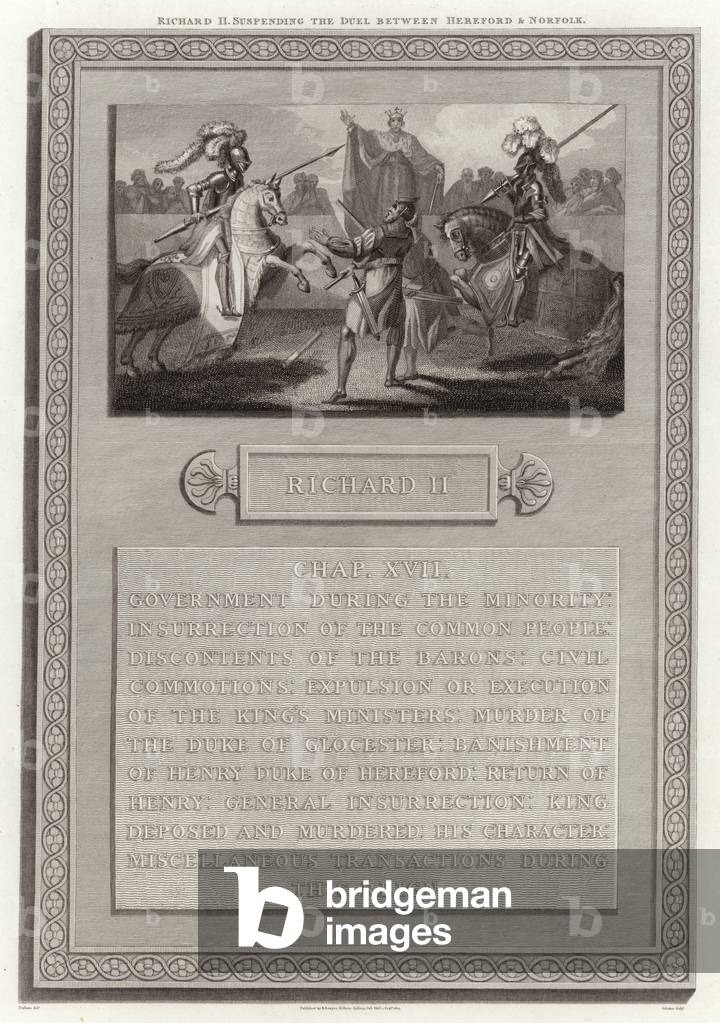 Richard II Suspending the Duel between Hereford and Norfolk (engraving)