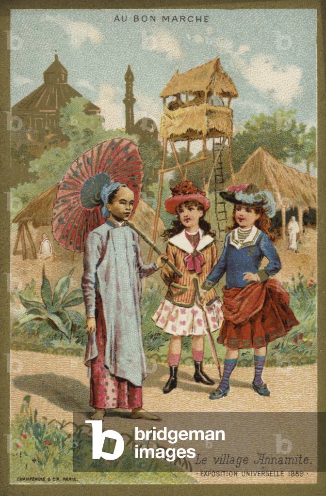 The Annamite village, Exposition Universelle, Paris, 1889 (chromolitho)