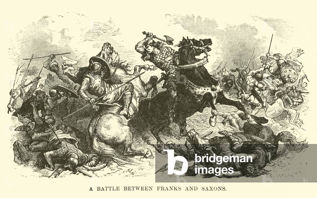 A Battle between Franks and Saxons (engraving)