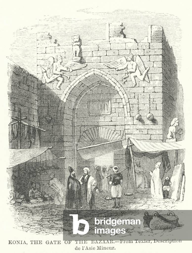 Konia, the Gate of the Bazaar (engraving)