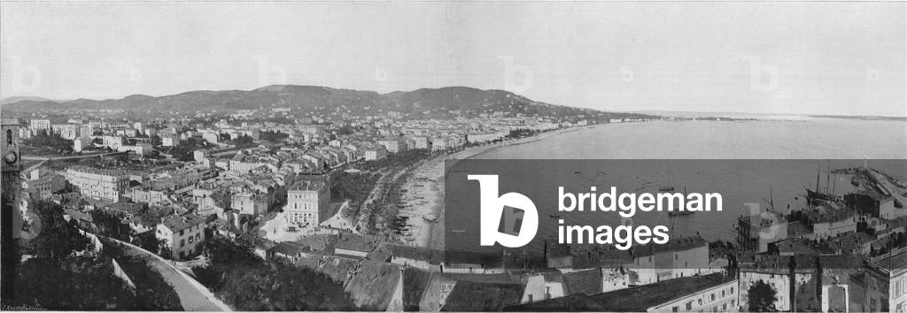 Panorama de Cannes (b/w photo)
