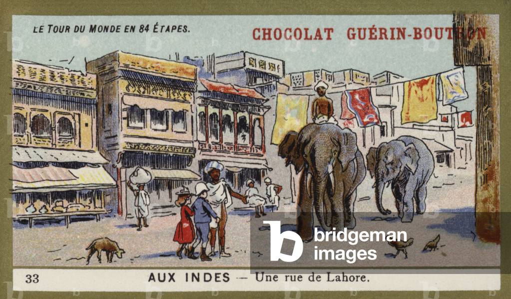 A street in Lahore, India (chromolitho)