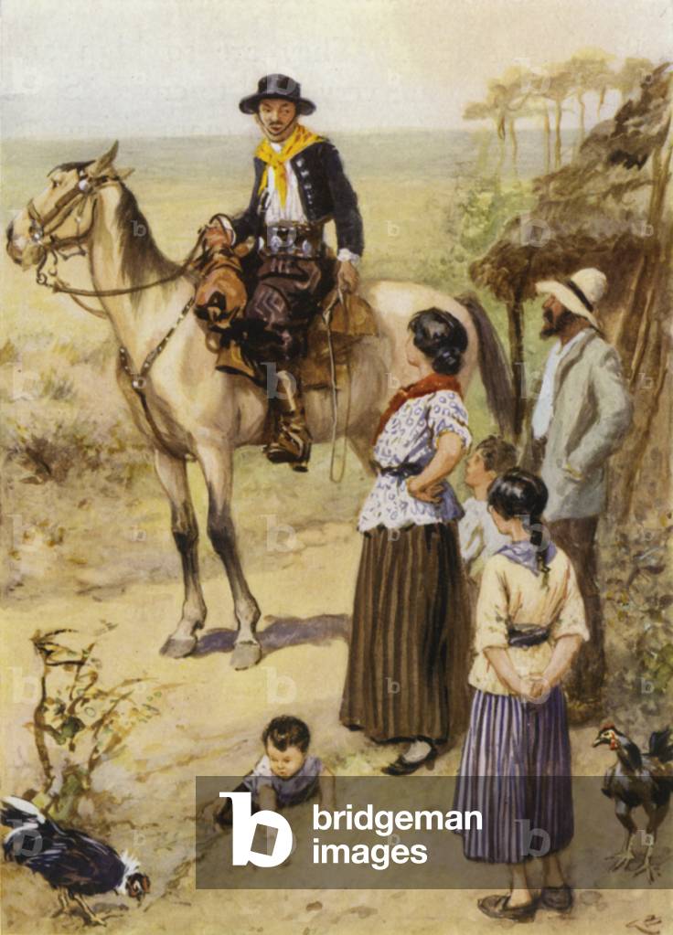 People of South America (colour litho)