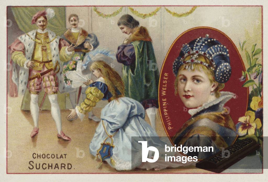 Philippine Welser, morganatic wife of Archduke Ferdinand II of Austria (chromolitho)