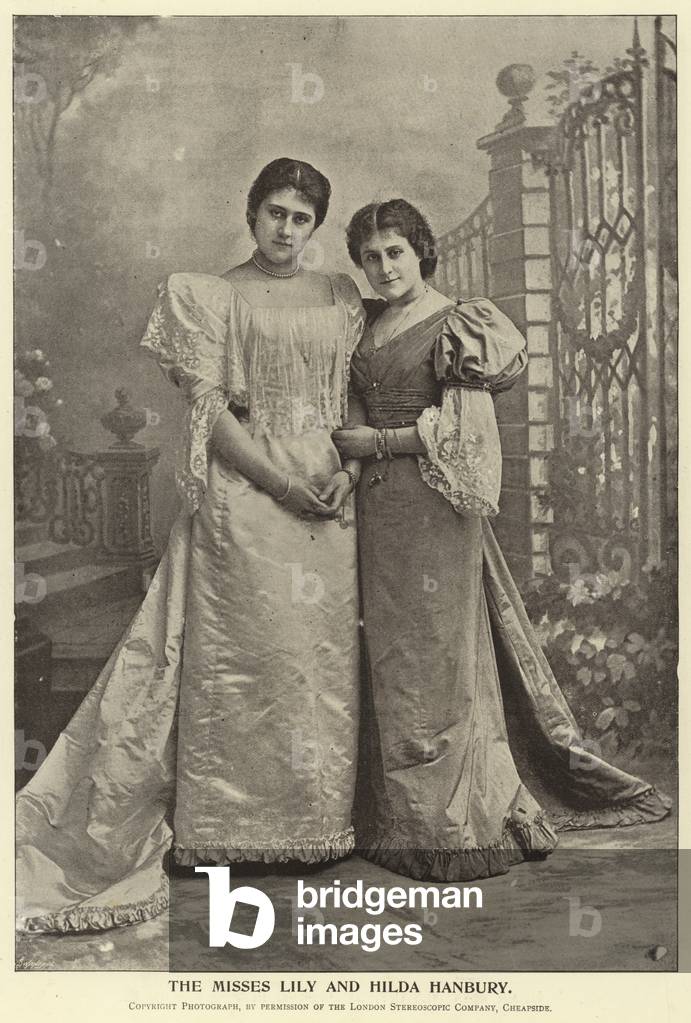 The Misses Lily and Hilda Hanbury (b/w photo)