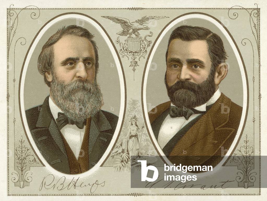 Rutherford B Hayes, Ulysses S Grant (chromolitho)