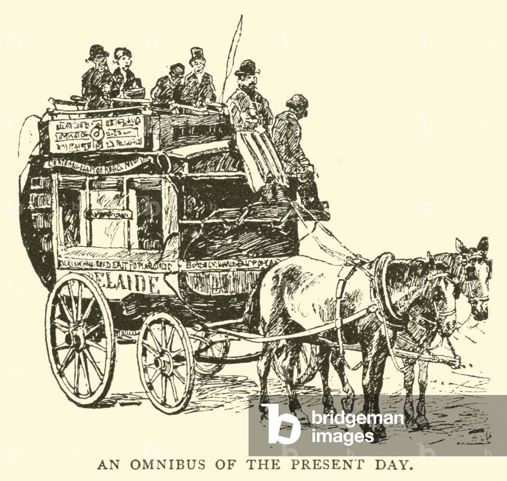 An omnibus of the present day (engraving)