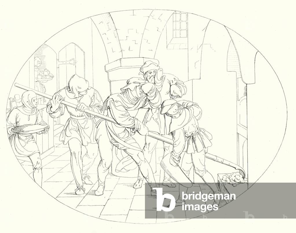 Illustration for Schiller's Lied von der Glocke, or The Song Of The Bell (engraving)