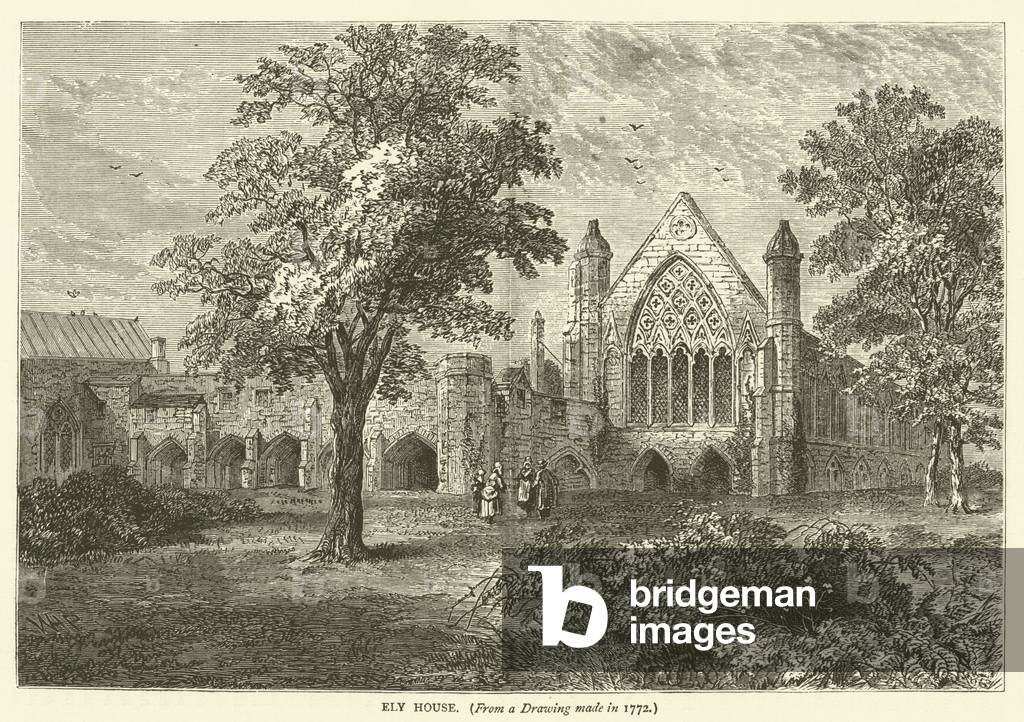 Ely House, from a drawing made in 1772 (engraving)
