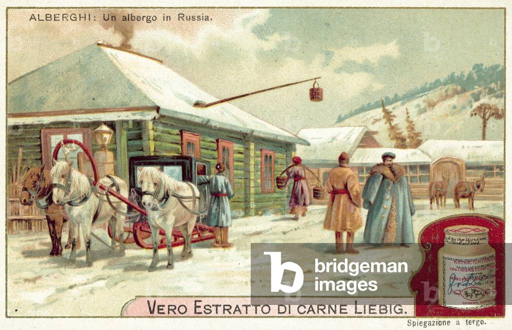 An inn in Russia (chromolitho)