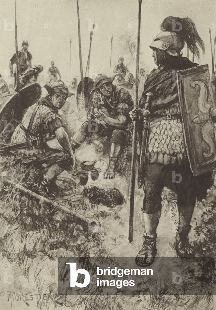 A Halt by the Roadside (litho)