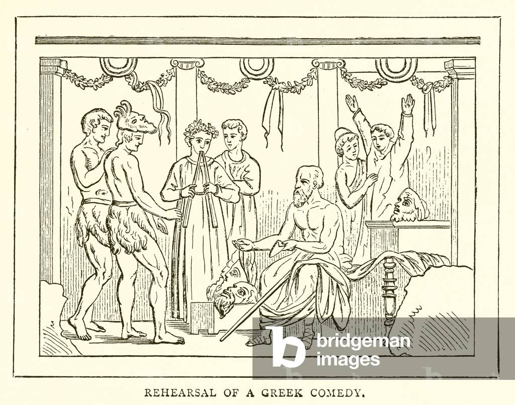 Rehearsal of a Greek Comedy (engraving)