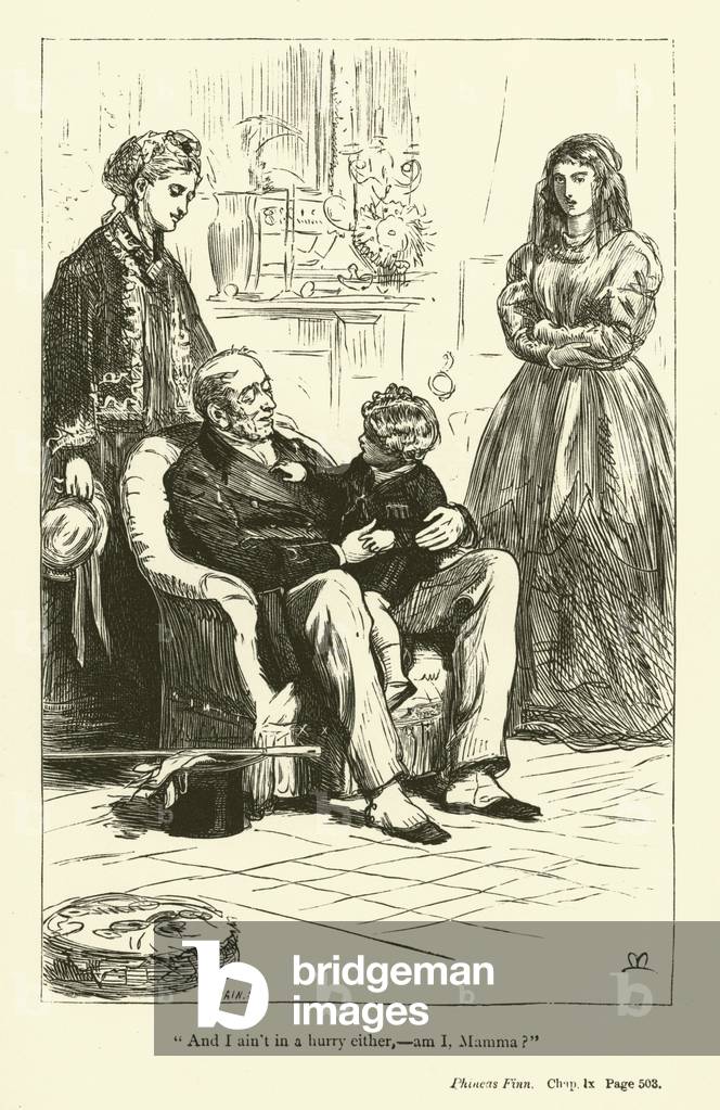 Illustration for Phineas Finn by Anthony Trollope (engraving)