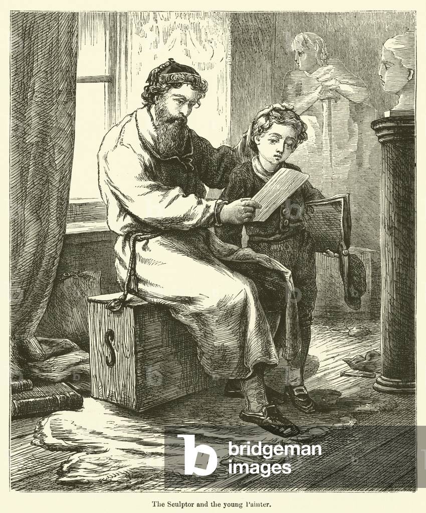 The Sculptor and the young Painter (engraving)