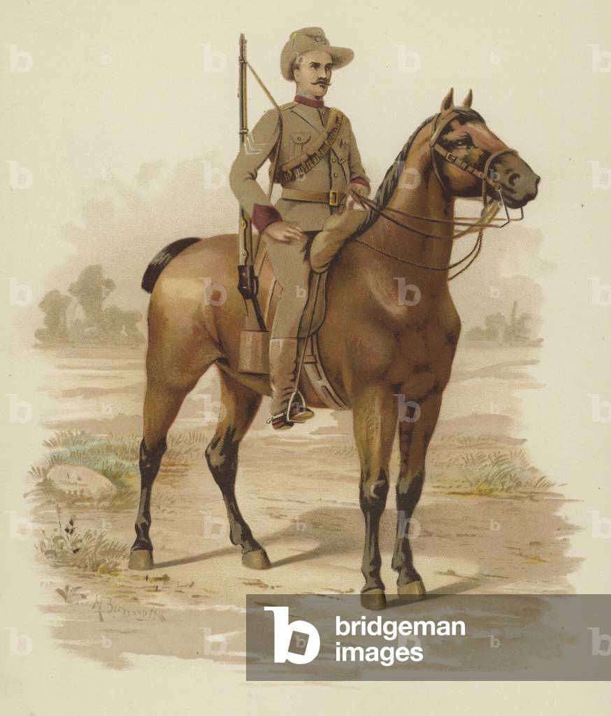 Victorian Mounted Rifles (colour litho)