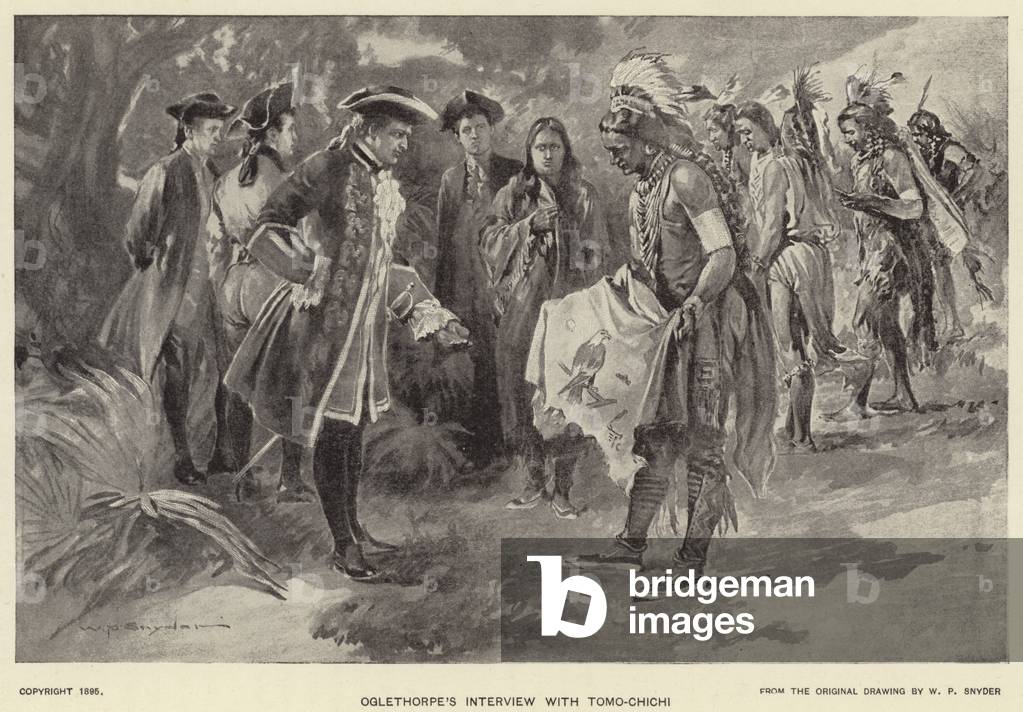 Oglethorpe's Interview with Tomo-chichi (litho)