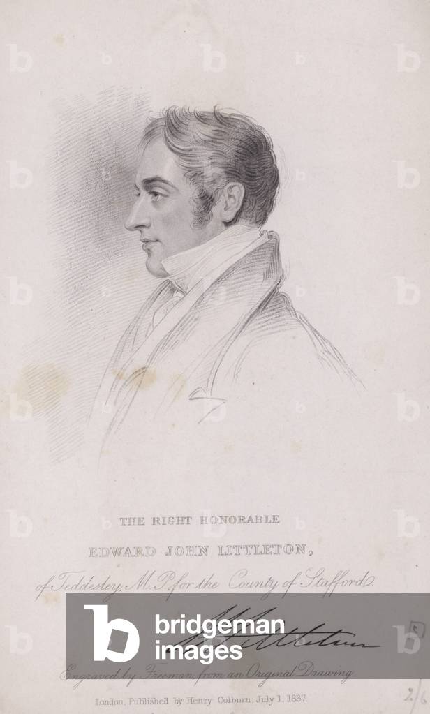 Edward Littleton, 1st Baron Littleton, English politician, MP and First Secretary for Ireland (engraving)