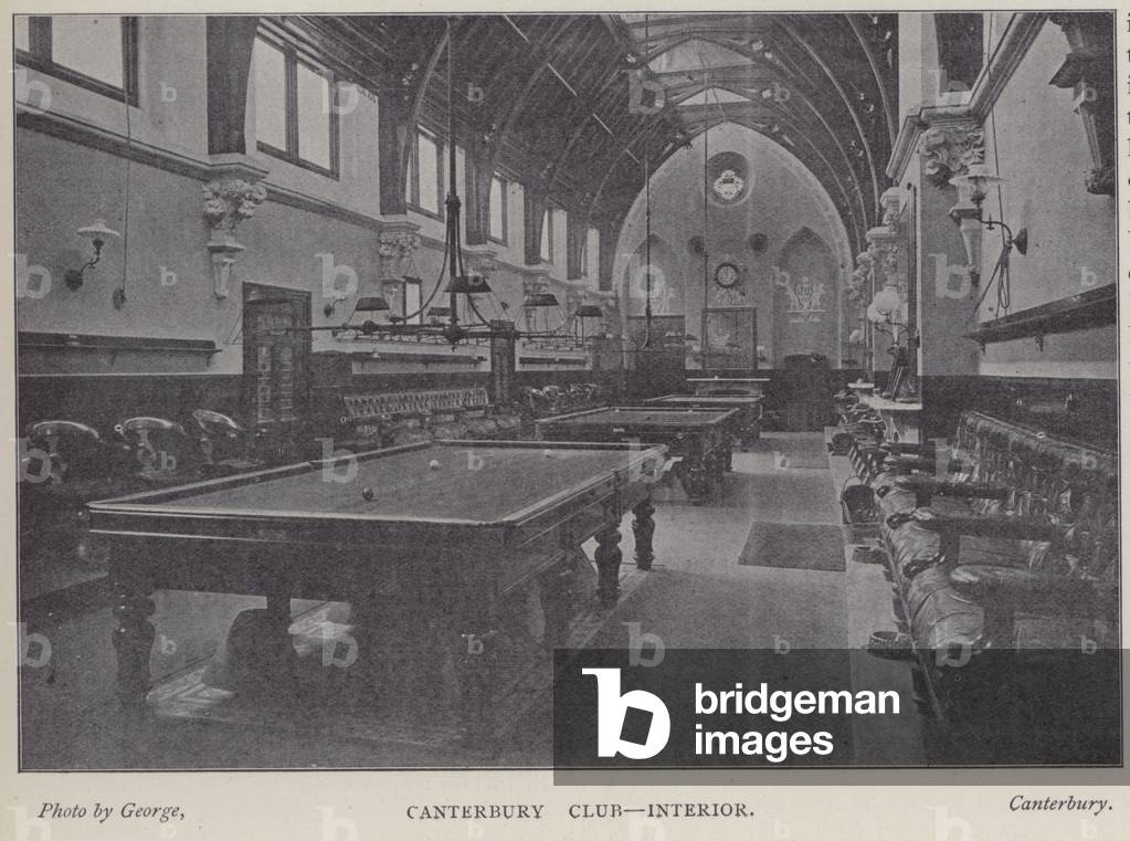 Interior of the Canterbury Club, Canterbury, Kent (b/w photo)