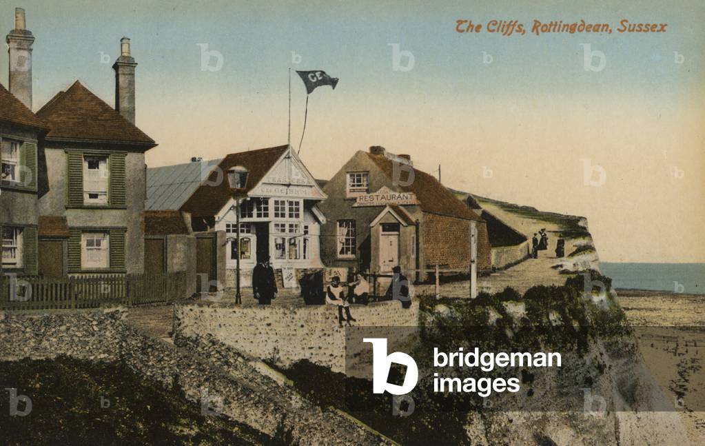 The Cliffs, Rottingdean, Sussex (coloured photo)