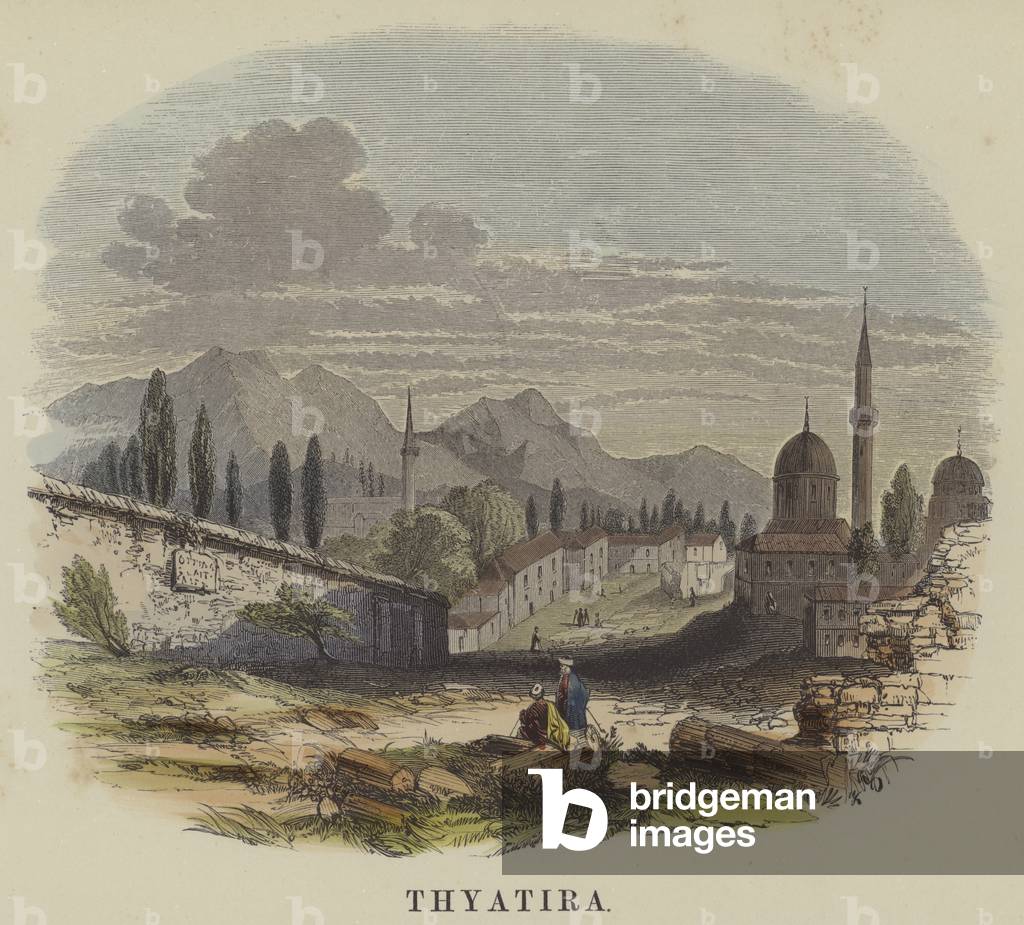 Thyatira (coloured engraving)